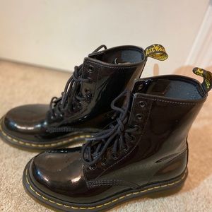 Women’s Dr. Martens 8-Eye Patent Boot- Black
